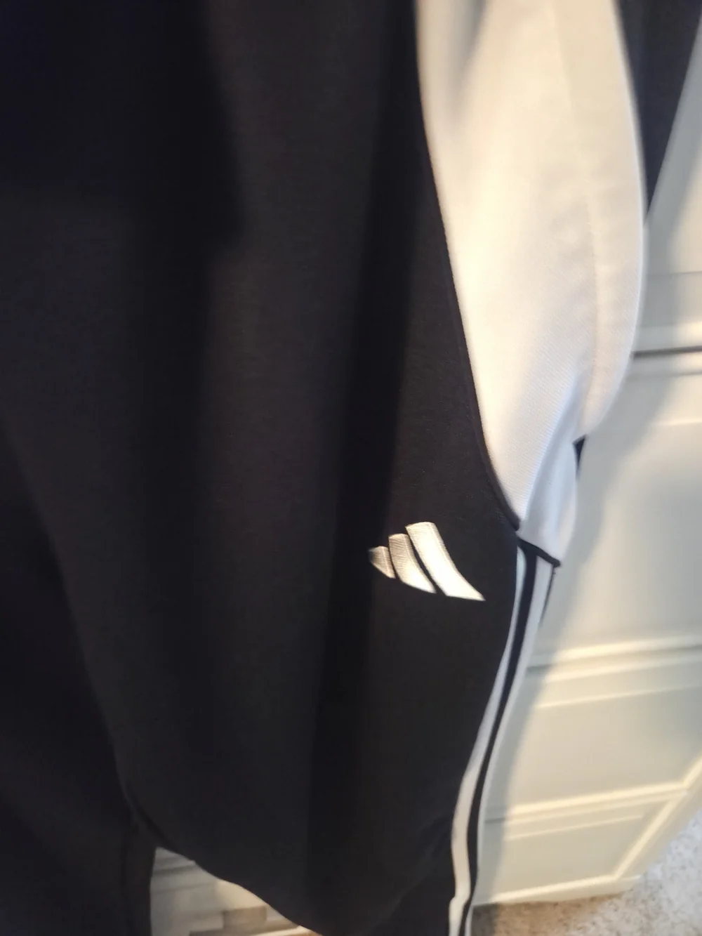 adidas Black and White Men's Track Joggers